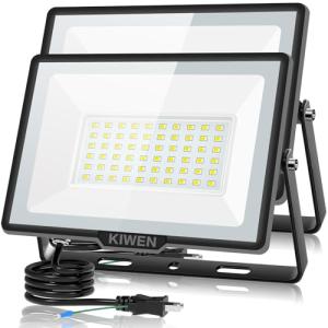 KIWEN led投光器 屋外 防水 作業灯 100v 60w 8000ルーメン 高輝度 800w相当 投光器 屋外 超軽量 投光器 100v｜kirelab-net