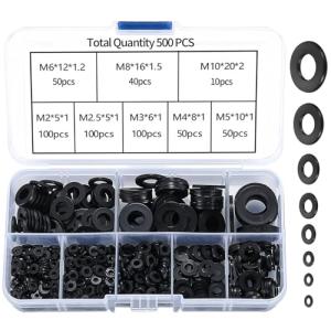 ワッシャー ナイロンワッシャー 平ワッシャー 500枚入り 平ワッシャー M2~M10 (M2 M2.5 M3 M4 M5 M6 M8 M10)｜kirelab-net