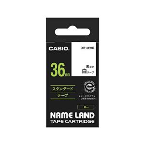 純正 カシオ ラベルライター ネームランド テープ 36mm XR-36WE 白地に黒文字｜kirelab-net