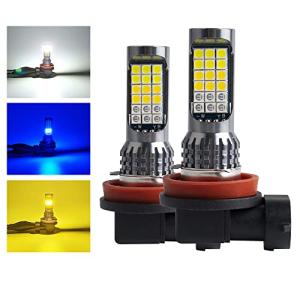 FUTWOD フォグランプ LED H8 H11 H16 黄色 青 白 3色切り替え イエロー ブルー ホワイト 3色 フォグ LEDバルブ 電｜kirelab-net