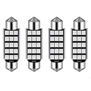 T10×42mm/41mm レッド LEDルームランプ 12V 15連2835SMD 12V Festoon 560 / 578 / 211-2｜kirelab-net