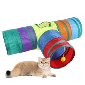 トンネルペット用 おもちゃ トンネル ペット玩具 猫トンネル ペット用品おもちゃ キャットトンネル 折りたたみ式 子犬 ウサギ フェレットなど噛｜kirelab-net
