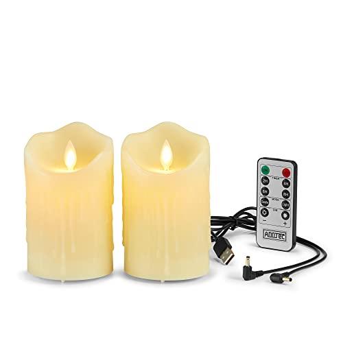 AnnTec LEDキャンドルライト 2点セット ledキャンドル キャンドルライト ろうそく le...