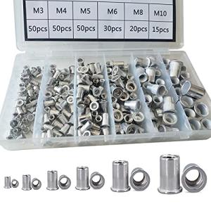 215個セットリベットナット M3 M4 M5 M6 M8 M10 ナットリベット ブラインドナット BESTU スレッドリベットナット アルミ｜kirelab-net