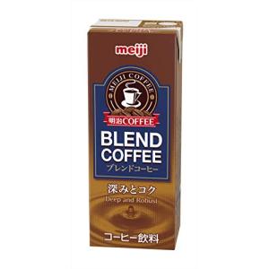 明治 液体 COFFEE ブレンドコーヒー 200ml [紙パック 飲料 ドリンク 飲み物 常温保存] ×24本｜kirelab-net
