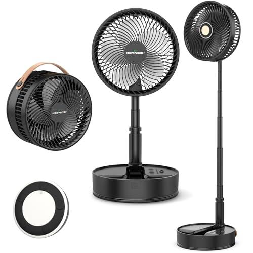 Keynice 扇風機 折り畳み 無段階伸縮式 リビング 首振り 卓上扇風機 dcモーター USB充...