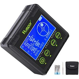 Huepar デジタル角度計 2軸 水準器 傾斜計 2in1デジタルレベル 水平器 アングルメーター バックライト/マグネット付き 小型 ミニ｜kirelab-net