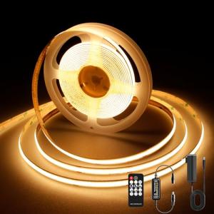 AXMOTUT COB LEDテープライト5m 24V 電球色 2700K 高輝度 調光 高密度 フレキシブル LEDテープライト 付きRF リ｜kirelab-net
