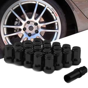 RUIEN スチール製 ホイールロックナット M12 x P1.5 20個セット 長さ33mm 外七角 テーパー60 4穴/5穴用 19HEX/｜kirelab-net