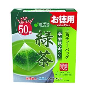 国太楼 お徳用 宇治抹茶入り 緑茶 三角ティーバッグ 100g(50袋)×3個｜kirelab-net
