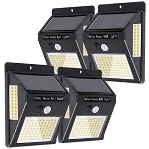 暖白色120LEDLookdol センサーライト ソーラーライト 3面発光 人感センサー自動点灯 太陽光発電 LEDライト 防水 防犯ライト 両｜kirelab-net