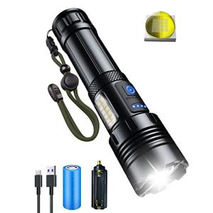 XHP160LED 高輝度モデル懐中電灯 強力 10000ルーメン Type-C 懐中電灯 充電式/電池式 7照明モード&メイン3+COB4 強｜ルミナスエイト ヤフー店