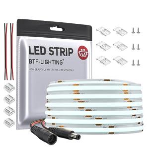 BTF-LIGHTING FCOB COB LEDテープライト 高密度 フレキシブル LEDテープライト 10M/ロール 4800LEDs 昼光｜kirelab-net