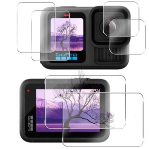 2+2+2枚セット対応 GoPro Hero 13 black 保護フィルム ガラスフィルム メイン画面用2枚+サブ画面用2枚+LED保護フィル｜kirelab-net