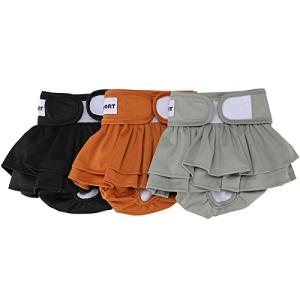Avont 犬用マナーベルト 3枚 メス用 洗濯可 再利用 高吸収性 ウェストサイズ調整｜kirelab-net