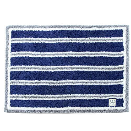 オカ(OKA) 浴室足ふきマット ブルー 約50cm×70cm 乾度良好バスマット ドライランド (...