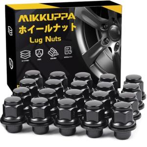 MIKKUPPA トヨタに適用 純正ホイールナット M12×P1.5 平面座 ナット 21 HEX 長さ37 mm 20個セット 90度 ブラッ｜ルミナスエイト ヤフー店