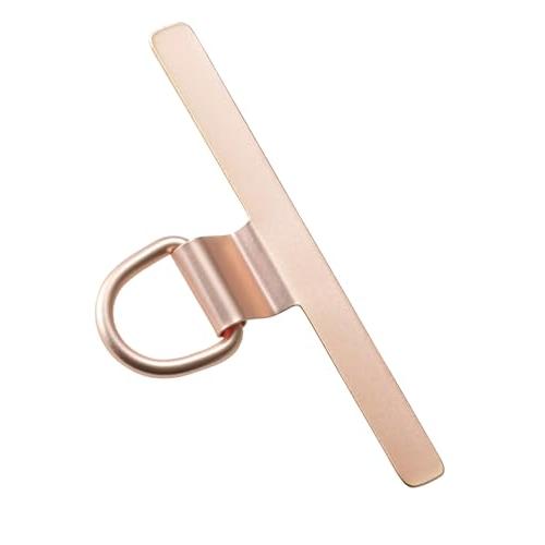 エレコム ストラップホルダー ステンレス 浮きにくい折れ曲がり設計 軽量 1口タイプ ピンクゴールド...