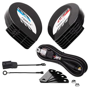 FARBIN 薄型 コンパクトホーン12V汎用 ツイントーン ホーンセット 組み合わせ二股分岐ハーネスとホンダ専用ホーンプラグ 高級セダンサウン｜kirelab-net