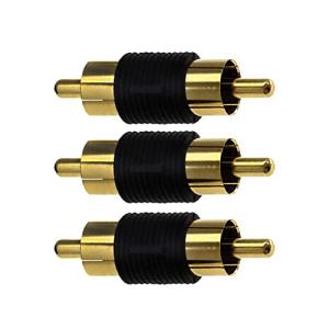 YFFSFDC RCAオス to RCAオス 中継アダプタ 3個セット 金メッキ RCAコネクタ RCAプラグ 延長アダプタ 映像、音声AV用｜kirelab-net