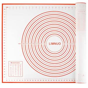 LIMNUO クッキングマット シリコンマット パンマット 製菓マット 目盛り付き 大きいサイズ 食品級シリコーン 滑り止め 製菓道具 (オレン｜kirelab-net