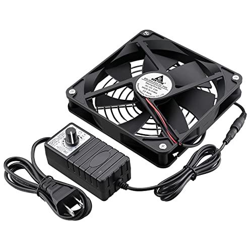 GDSTIME 140mm x 25mm DC 12V 換気扇 冷却ファン（AC 100V 240V...