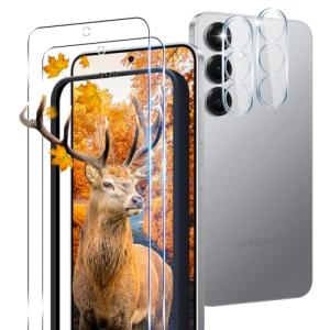 2+2枚セット 指紋認証対応 ガイド枠付き 用 Galaxy S25 ガラスフィルム 2枚 ギャラクシーS25 フィルム + 2枚 カメラ保護フ｜kirelab-net