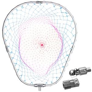SANLIKE ランディングネット タモジョイント アルミ製 大型タモ網 折りたたみ ナイロンネット 超軽量 オーバルフレーム Sサイズ タモ枠｜kirelab-net