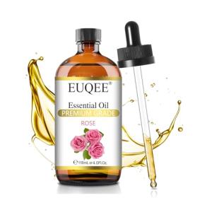EUQEE アロマオイル エッセンシャルオイル ローズ 天然100％ 精油 118ML アロマディフューザー用｜kirelab-net