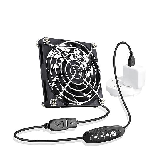GDSTIME USBファン 8010 8cm 80mm x 10mm 5V DC ミニ送風機 冷却...