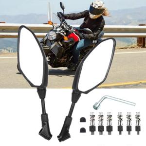 バイク用 ハンドルミラー 適合 MT-07 MT-09 XSR900 GROM 等 汎用バック