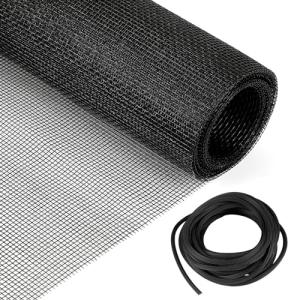 FINGOOO 網戸 張り替え 120×250cm 網戸ネット&押さえゴム付き 2点セット 防虫ネット 虫よけ 風通し グラスファイバー製 メッ｜kirelab-net
