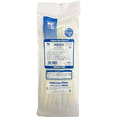 HellermannTyton ヘラマンタイトン 結束バンド インシュロック AB250 100本入...