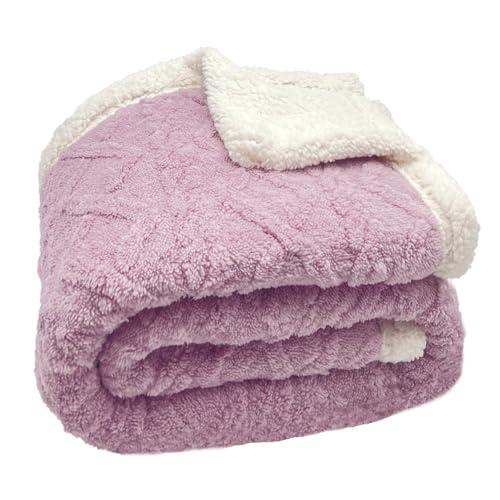 Mokoya 毛布 シングル 冬 厚手 130×160cm 2枚合わせ ブランケット 北欧風ボア 可...