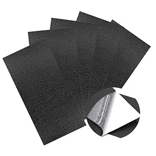 YFFSFDC レザー補修シート ブラック 20*10cm 5枚セット 合皮補修シート 補修テープ魔...