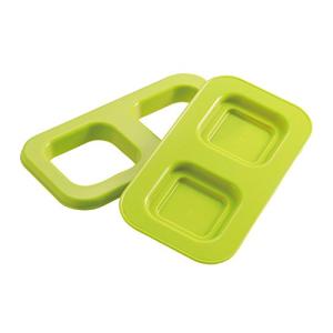 曙産業 おにぎり型 しかく グリーン 日本製 握らないおにぎり 具たっぷりのご飯サンドが作れる 手を汚さず簡単 ダブルエンボス加工でくっつかない｜kirelab-net