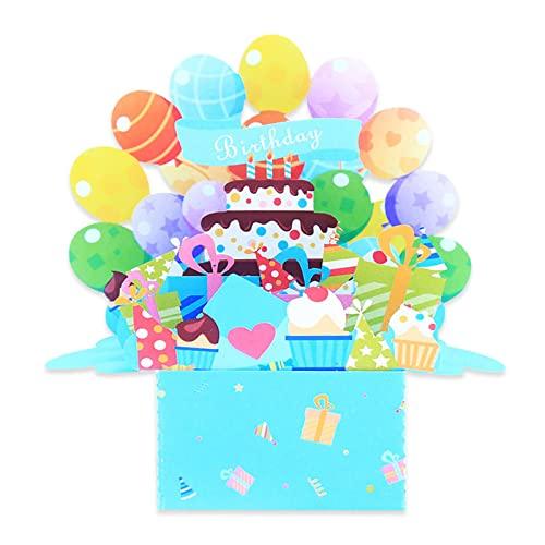 3D バースデーカード 立体 誕生日カード ケーキ 子供 ポップアップカード 結婚 母の日 誕生日 ...
