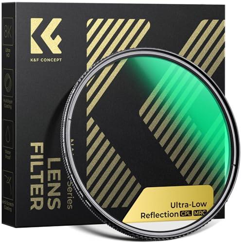 K&amp;F CONCEPT 62mm CPLフィルター 超低反射0.1% コントラスト 反射調整 超低反...