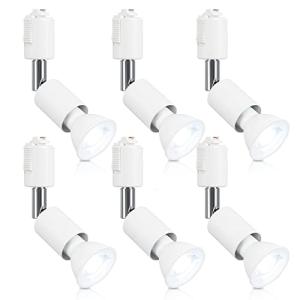 xydled ダクトレール用 スポットライト 50W形 LED電球付き E11 配線ダクトレール用器具セット 天井照明 6個セット (昼光色 ホ｜kirelab-net