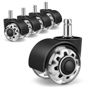 Fifod ウレタンキャスター 静音 差し込み式 5個セット シャフトサイズ11MM X 22MM オフィスチェアキャスター 360度回転 OA｜ルミナスエイト ヤフー店