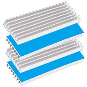 Tuloka ヒートシンク4個入り 70mm×22mm×6mm 導熱接着シート4pcs付き 熱暴走対策 冷却ラジエーターフィンCPU ICチップ｜kirelab-net