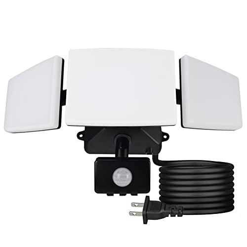 Depuley センサーライト 屋外 人感 コンセント 防水 3灯 防犯ライト 50W 4000lm...