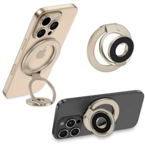 Viviber Magsafeリング 両面マグネットスマホリング 折り畳み/簡単抜着/メタルリングシール付き スマフスタンド magsafe 携