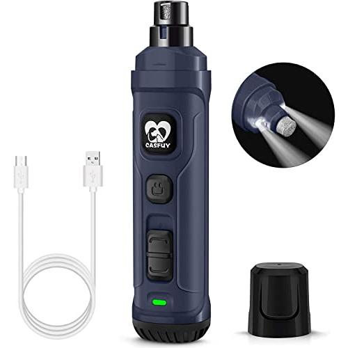 Casfuy犬爪切り電動ー 2つのLEDライト付き - 新バージョン 2スピード 強力な電動ペット用...