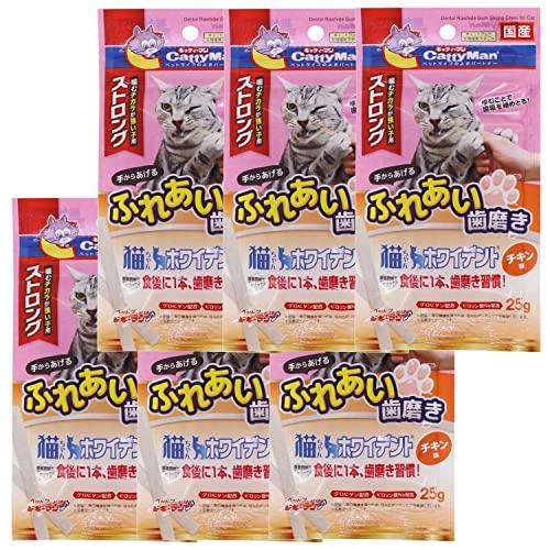キャティーマン (CattyMan) 猫ちゃんホワイデント ストロング チキン味 25g×6個セット