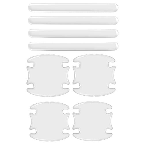 YFFSFDC 車ドアハンドルプロテクター 4+4枚 貼付タイプ ドアハンドルプロテクター ドアノブ...