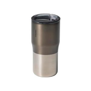 シービージャパン タンブラー 蓋付き 500ml スタッキングできる 真空断熱 ステンレス 2層構造 中が見やすい透明フタ グラファイトグレー｜kirelab-net