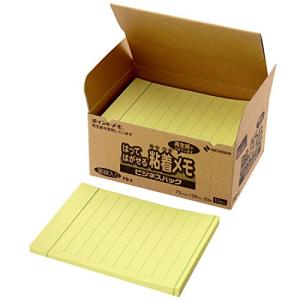 ニチバン 付箋 ポイントメモ 75×100mm 罫線入 50枚×10冊入 PB-4 イエロー｜kirelab-net
