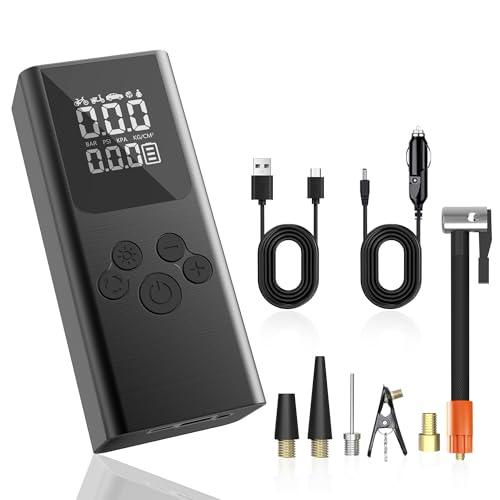 電動空気入れ 充電式 6000mAh 車 エアーポンプ コードレス 空気入れ バイク エアコンプレッ...