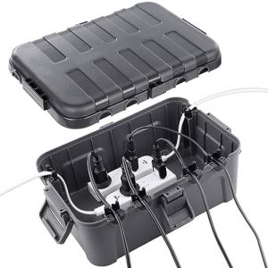 RESTMO 大型コンセントボックス 屋外 電源 防水 ボックス IP54 雨よけ 耐候性 ガーデンライト、タイマー、コンセントプラグに最適 グ｜kirelab-net